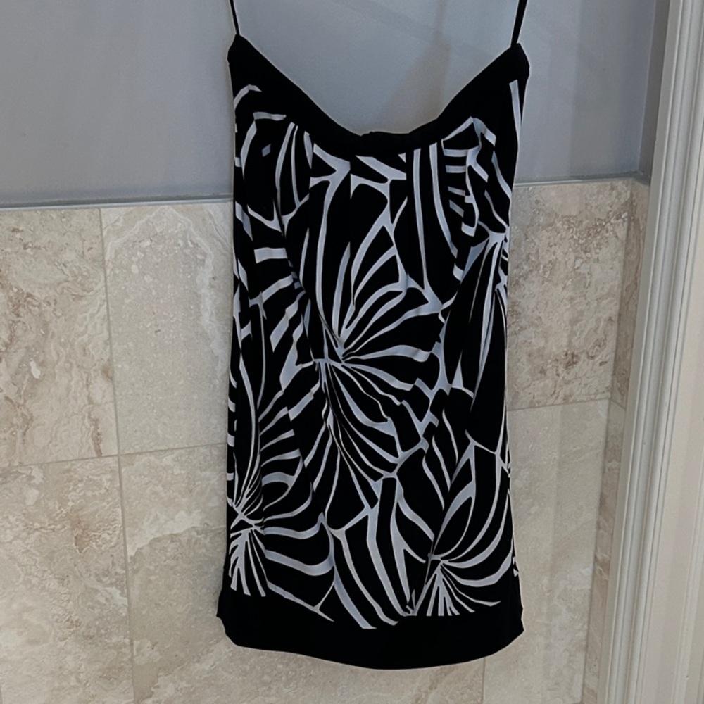 Black and White Patterned Women's beach, cover-up or dress